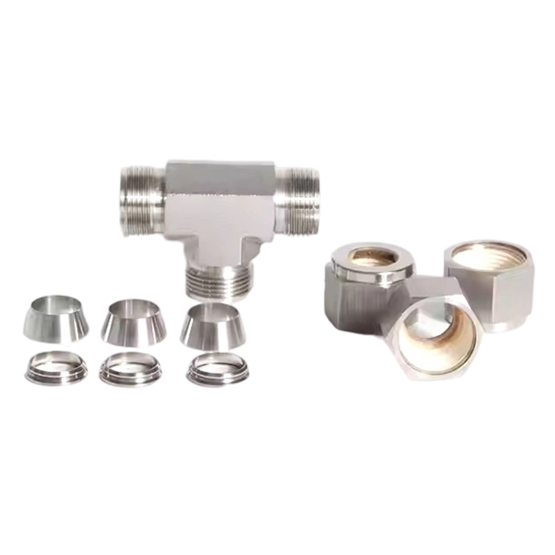 Phụ kiện ống nén Tee Union bằng thép không gỉ